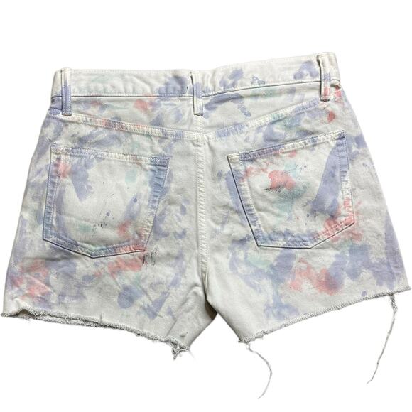 John Elliott Cut Off White Paint Splatter Shorts New w/out Tags Women's 27 - Picture 2 of 8
